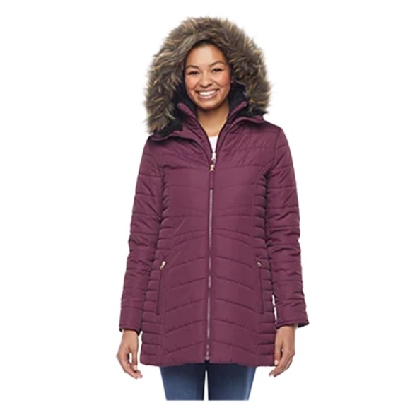 Rothschild Long Hooded Midweight Puffer Jacket/Size Small - Picture 3 of 7